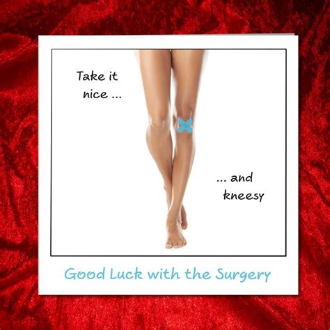 Knee Replacement Surgery Card Get Well Soon Card Operation Etsy Uk