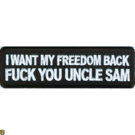 Fuck You Uncle Sam Freedom Patch