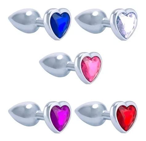 Plug Anal Mediano Joya Acero Acostumbrador Anal Corazón Cuotas sin interés