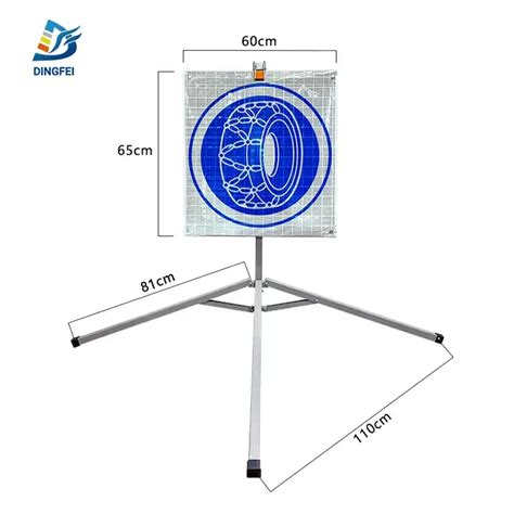Roll Up Road Signs Tire Chains Pvc Provisional Traffic Sign