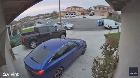 Car Goes Airborne Crashes Into California Home Doorbell Video Fox News