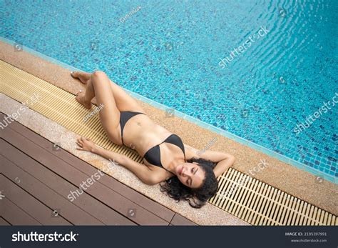 Elegant Sexy Woman Bikini Pool Swimming Stock Photo Shutterstock