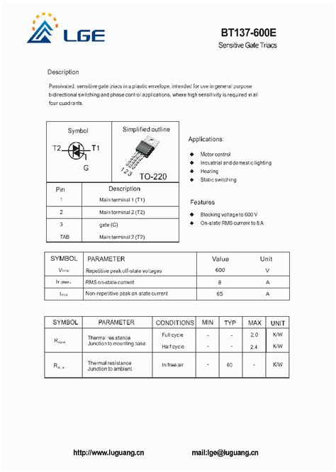 BT137-600E_7326960.PDF Datasheet Download --- IC-ON-LINE
