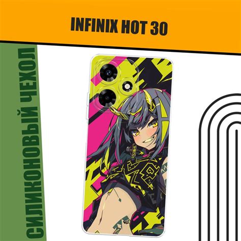 Чехол на Infinix Hot 30 Инфиникс Хот 30 силиконовый Девушка в кибер костюме купить с