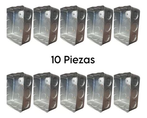 Pack 10pz Caja Cuadrada De Registro Galvanizada 3 4 10x10cm MercadoLibre