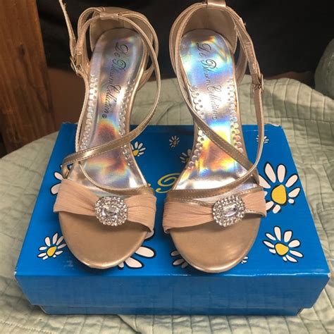 De Blossom Collection Shoes De Blossom High Heels In Nude Satan Poshmark