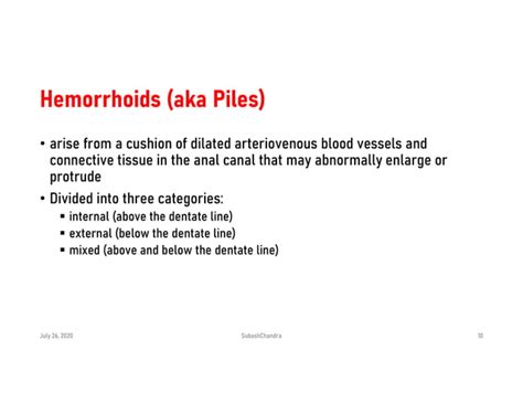 Anal Canal And Haemorrhoids Piles PDF