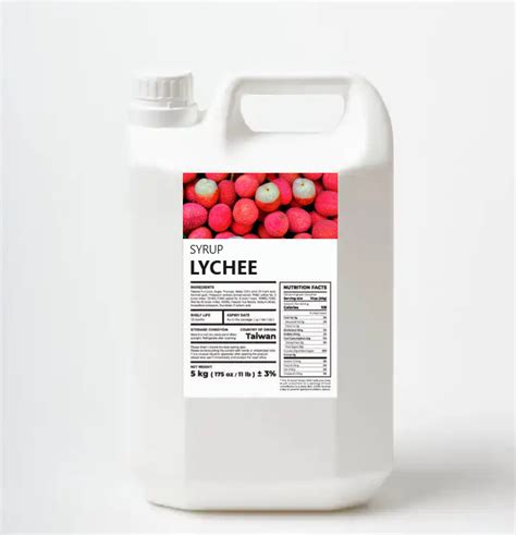 Lychee Syrup 5kg X 4 Bottles Bar And Beyond As