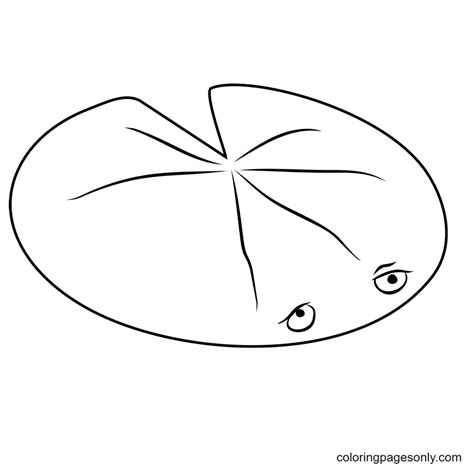 Lily Pad Coloring Page - Free Printable Coloring Pages