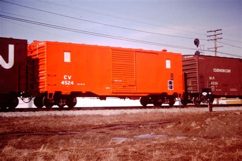 Freshly Converted Central Vermont Work Service Car 4524 Heading East