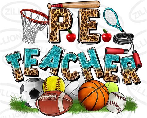 Pe Physical Education Teacher Png Sublimation Design Downloadteacher