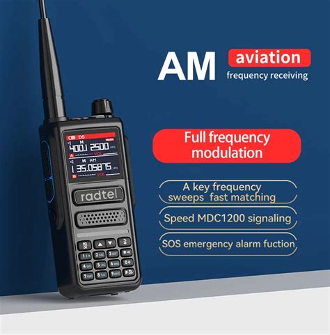 Radtel RT-470 6 Bands Amateur Ham Two Way Radio Station 256CH 10W Air ...