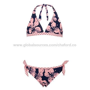 Buy Wholesale China Hibiscus Bikini Navy Ballet Pink Hibiscus Bikini Navy Ballet Pink At USD 4