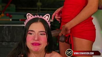 Blonde Babe Gives Blowjob To Black Haired One Ggmansion Xvideos