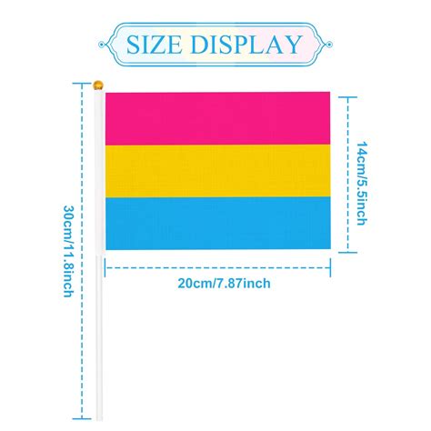 20 Pack Small Pride Flag Stick 21 X 14 Cm Handheld Rainbow Pride Flags Mini LGBTQ Rainbow Gay