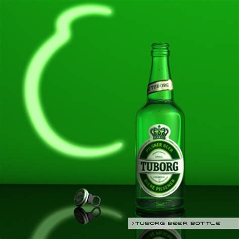 3d Tuborg Beer Bottle Model