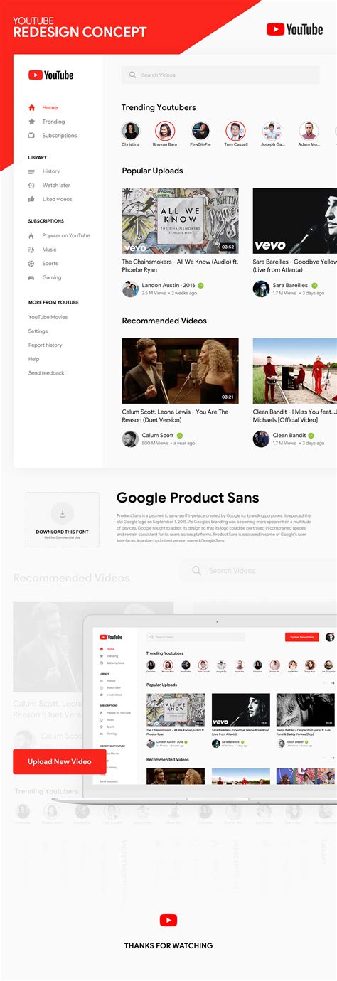 YouTube Redesign Concept On Behance