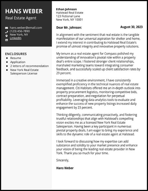 Real Estate Cover Letter Examples Built For