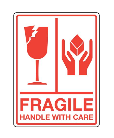 Sticker Fragile Handle With Care Printable Sign Symbol For 55 Off