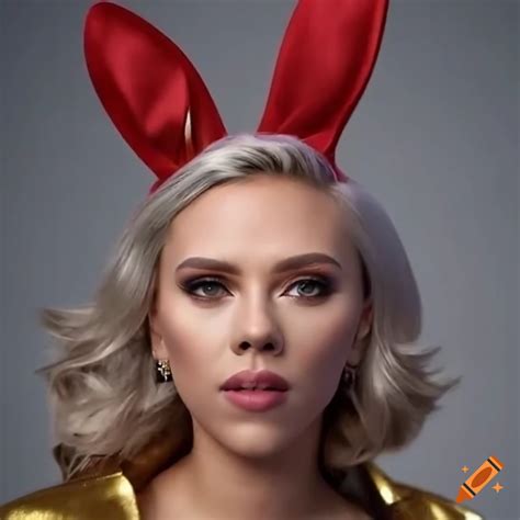 Detailed Bunny Costume With Scarlett Johansson And Zendaya Features On