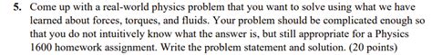 solved      real world physics problem   cheggcom