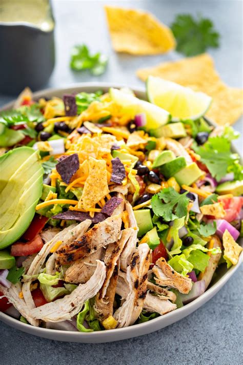 Simple Chicken Taco Salad Recipe Oh Sweet Basil