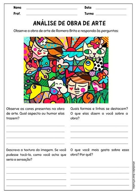 Atividade De Arte 5 Ano Com Texto - Atividade De Artes 5 Ano