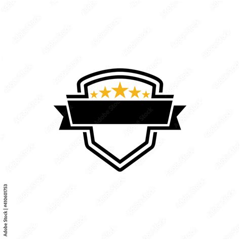 Shield Logo Template Ready For Use Shielding Icon In Black And White