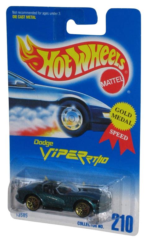 Hot Wheels Dodge Viper Rt Gold Medal Speed Green Toy Car Walmart