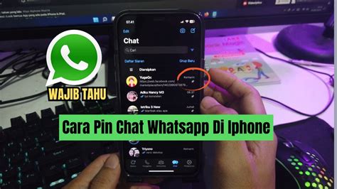 Cara Pin Chat Whatsapp Di Iphone Youtube