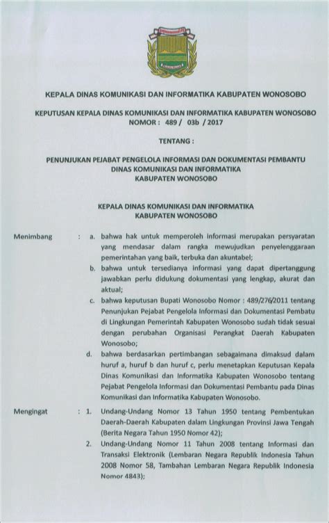 Contoh Surat Keputusan Dinas Dan Pembagian Surat Dinas Desain