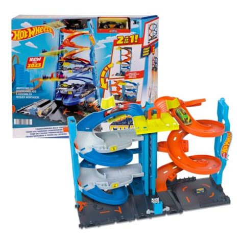 Hot wheels city wieża wyścigowa zestaw tor samochodowy tory