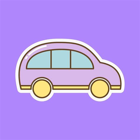 Premium Vector Cute Car Stickers Vector Design