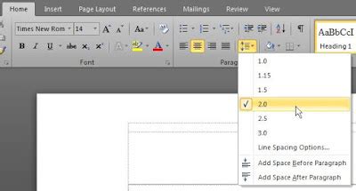 Cara Mengatur Ketikan Di Word Font Size 12 Times New Roman Dan Spasi 2