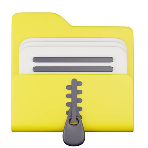 3d Zip Folder Icon 16407468 Png