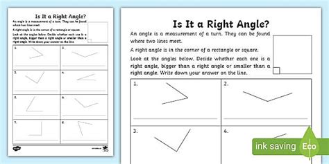 Right Angles Worksheet / Worksheet - Classroom Resource - Worksheets ...
