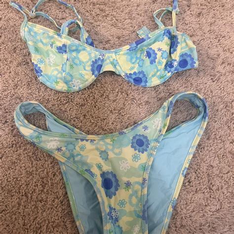 Blackbough Blue Bikini Set Depop