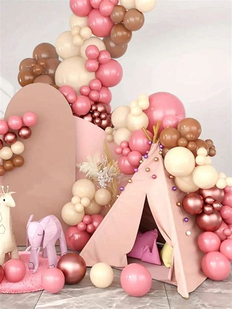 160pcs Pink Balloons Garland Arch Kit Retro Coco Nude Latex Balloons For Wedding Birthday Party