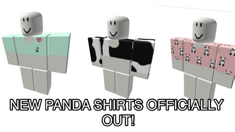 Officially New Panda Shirts Out Roblox Read Desc Youtube