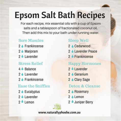 Epsom Salt Bath Recipes With Essential Oils Bath Recipes Bath Salts