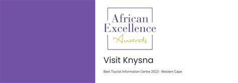 Visit Knysna Receives African Excellence Award For Best Tourist