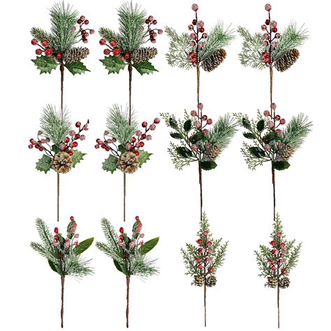 christmas tree picks and sprays 12