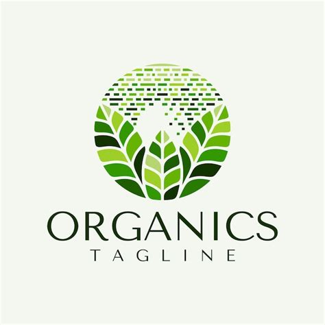 Premium Vector A Green Circle With The Word Organics On It