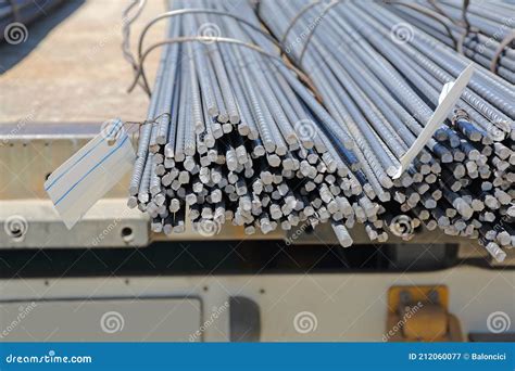 Rebar Transport Truck Stock Image Image Of Material 212060077