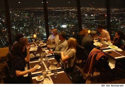 Toronto At Night View From 360 Revolving Restaurant At The Cn Tower