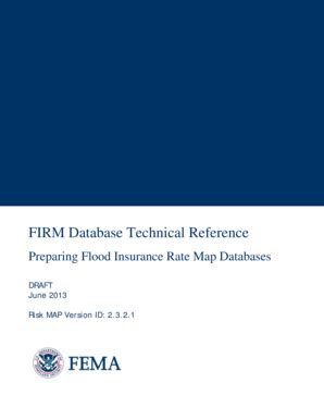 Fillable Online Fema Firm Database Technical Reference Fema Fax Email