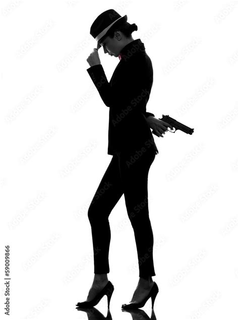 Female Gangster Silhouette