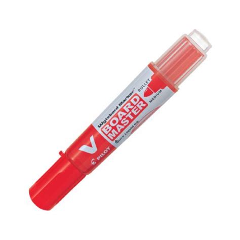 Pilot V Board Master Whiteboard Bullet Marker Red Pack Of Pcs