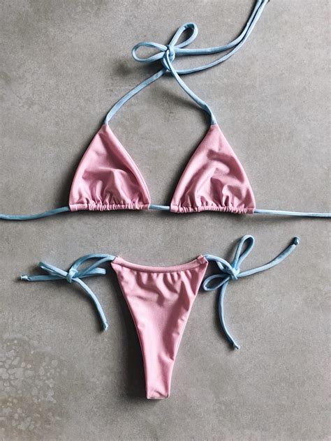 Mix Match String Tie Triangle Bikini Set Vincija Swim