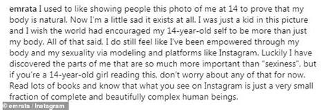 Emily Ratajkowski Shares Throwback Snap Of Herself In A Bikini At 14 Daily Mail Online